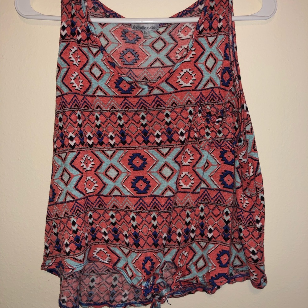 Charlotte Russe tie up tank top